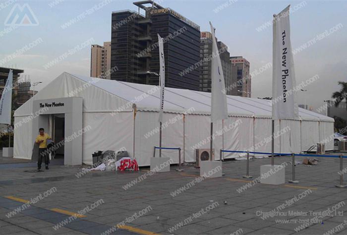 small clear span outdoor metal tents for events