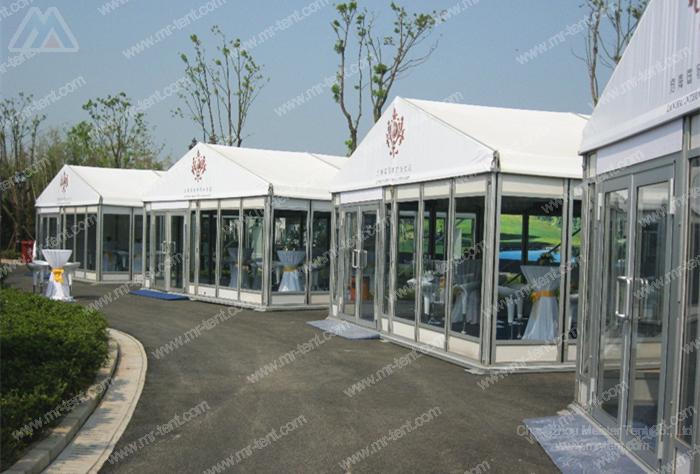European style glass marquee party tent