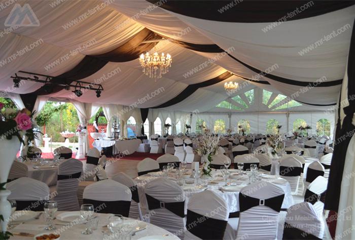 200 seater house shaped wedding tent