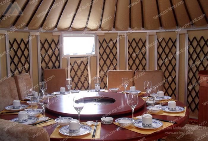 warm stay canvas wall hotel restaurant yurt tent